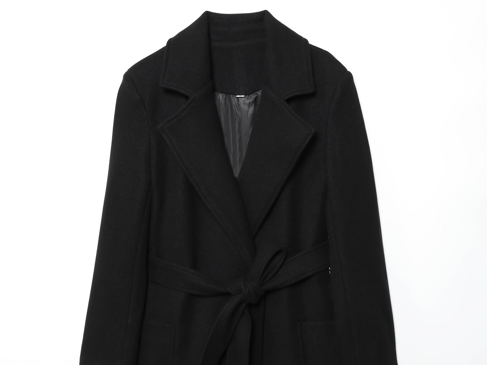 Women's With Belt Long Style Wool Blended Coat