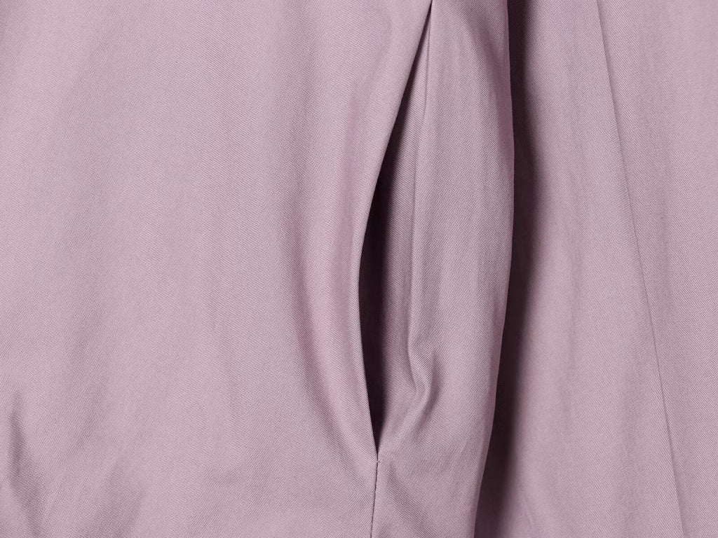 Women's pleated design stand collar zipper Coat