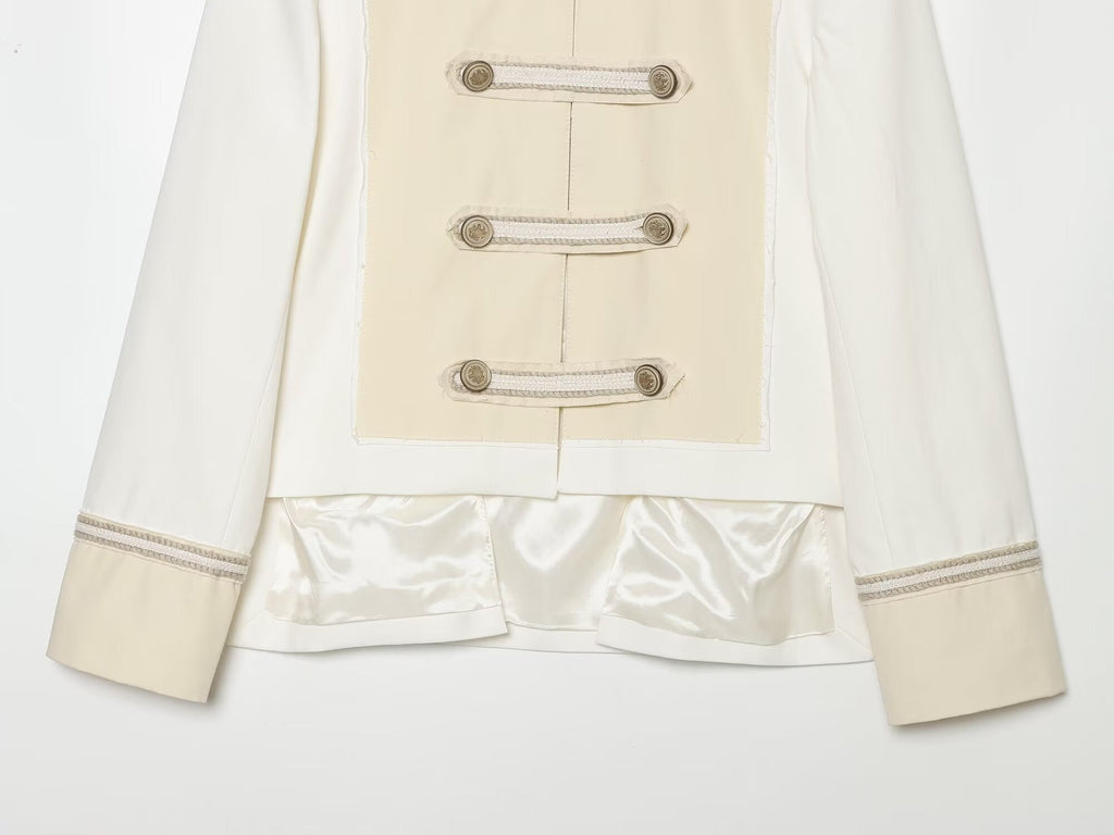 Women's rope knot decorative stand collar Coat