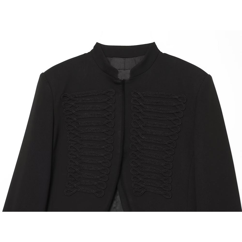 Women's rope knot decorative long sleeved Blazer Coat