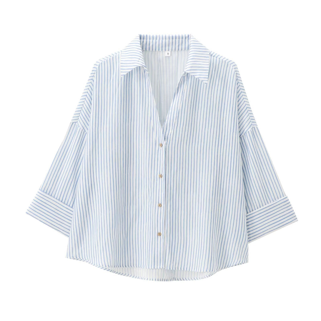 Women's 2026 Linen Blended Wide Sleeve Shirt