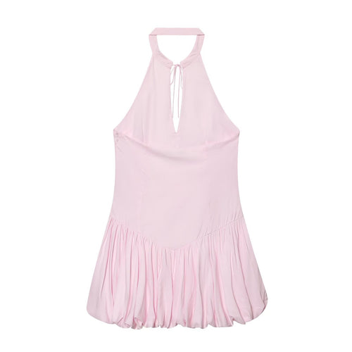 2026 Women's balloon style halter neck dress