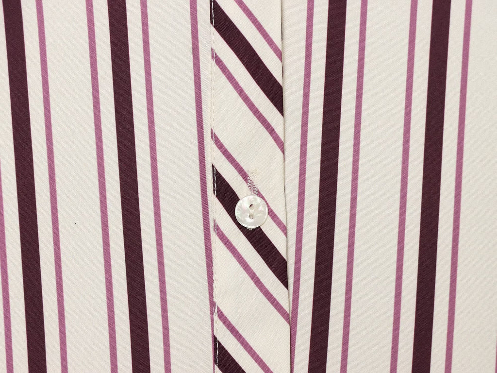 Women's adjustable long short sleeved striped shirt