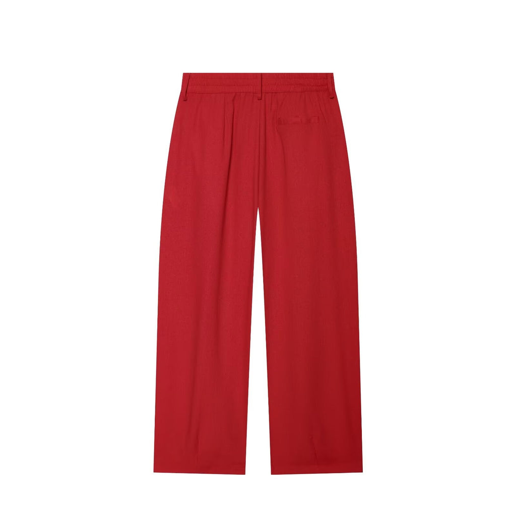 suit Women's 2 pieces casual linen blend shirt+Pants