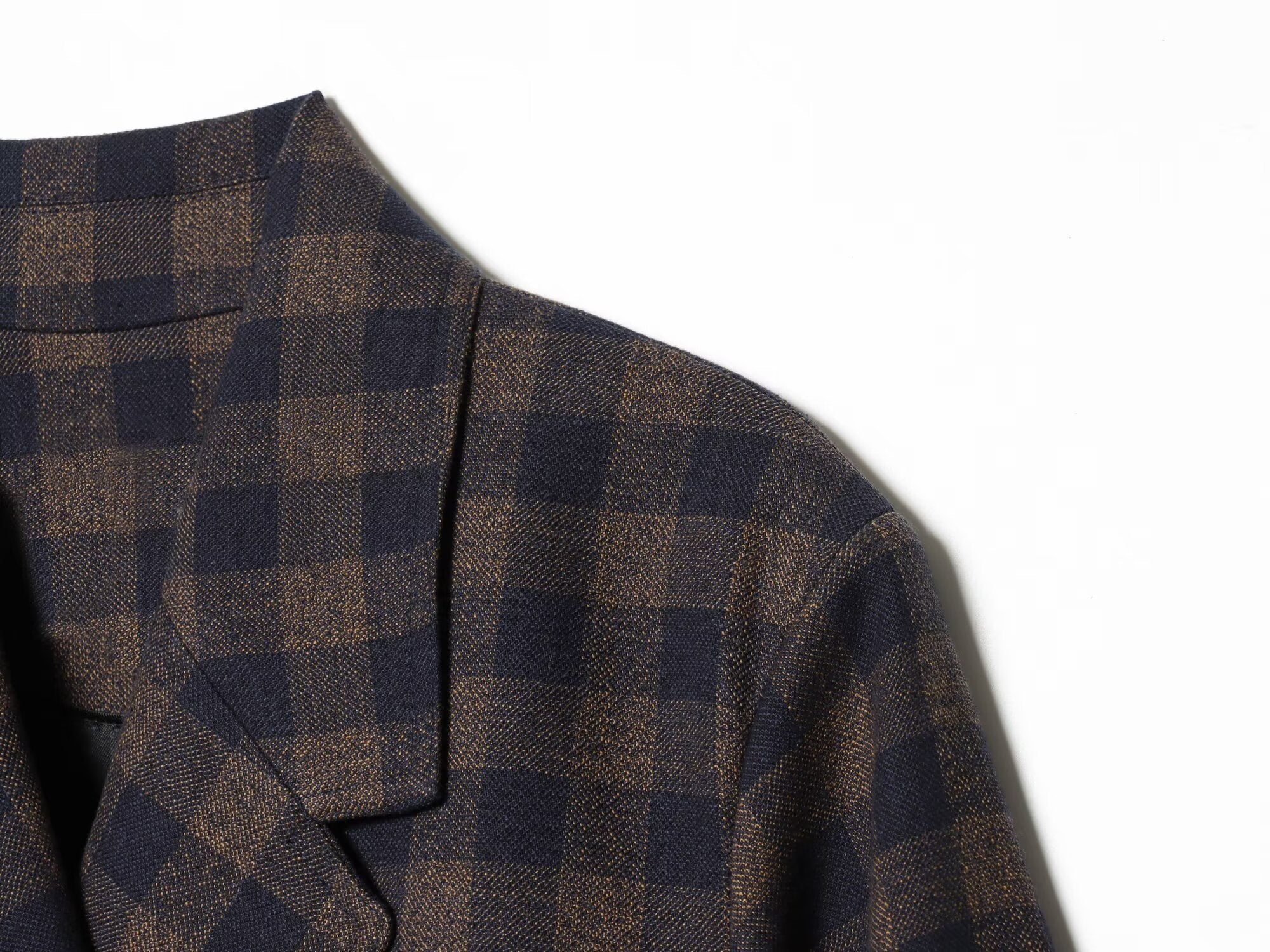Women's casual double breasted plaid Coat