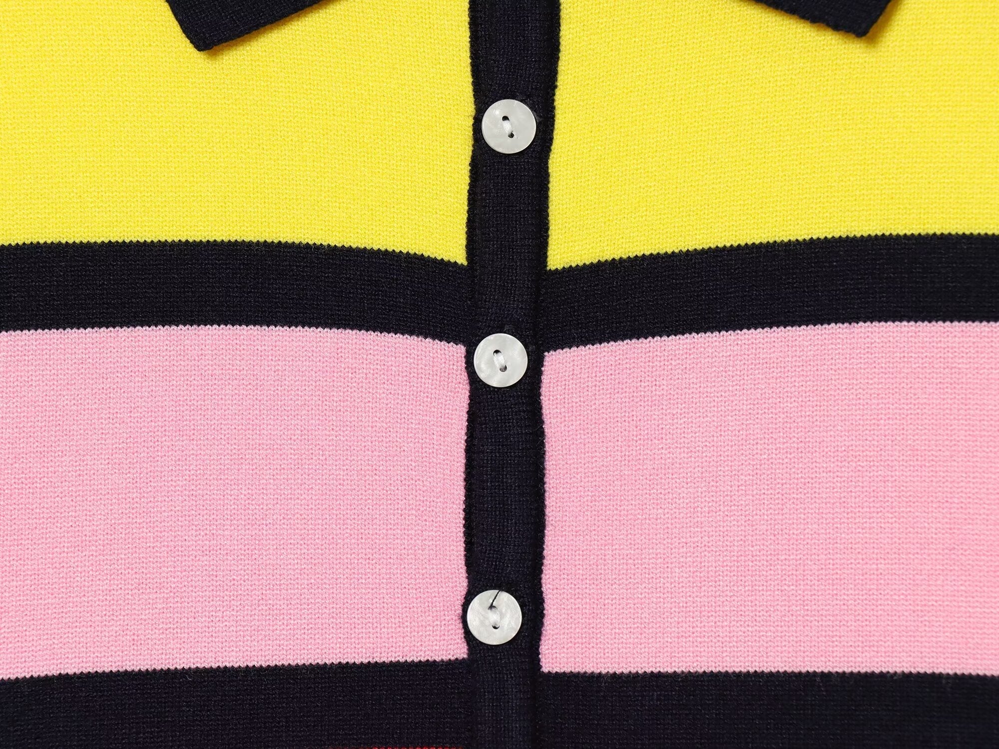 Women's comfortable striped knitted polo shirt