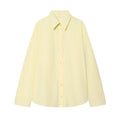 Women's loose single breasted poplin shirt