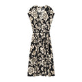 Women's printed V-neck MIDI dress