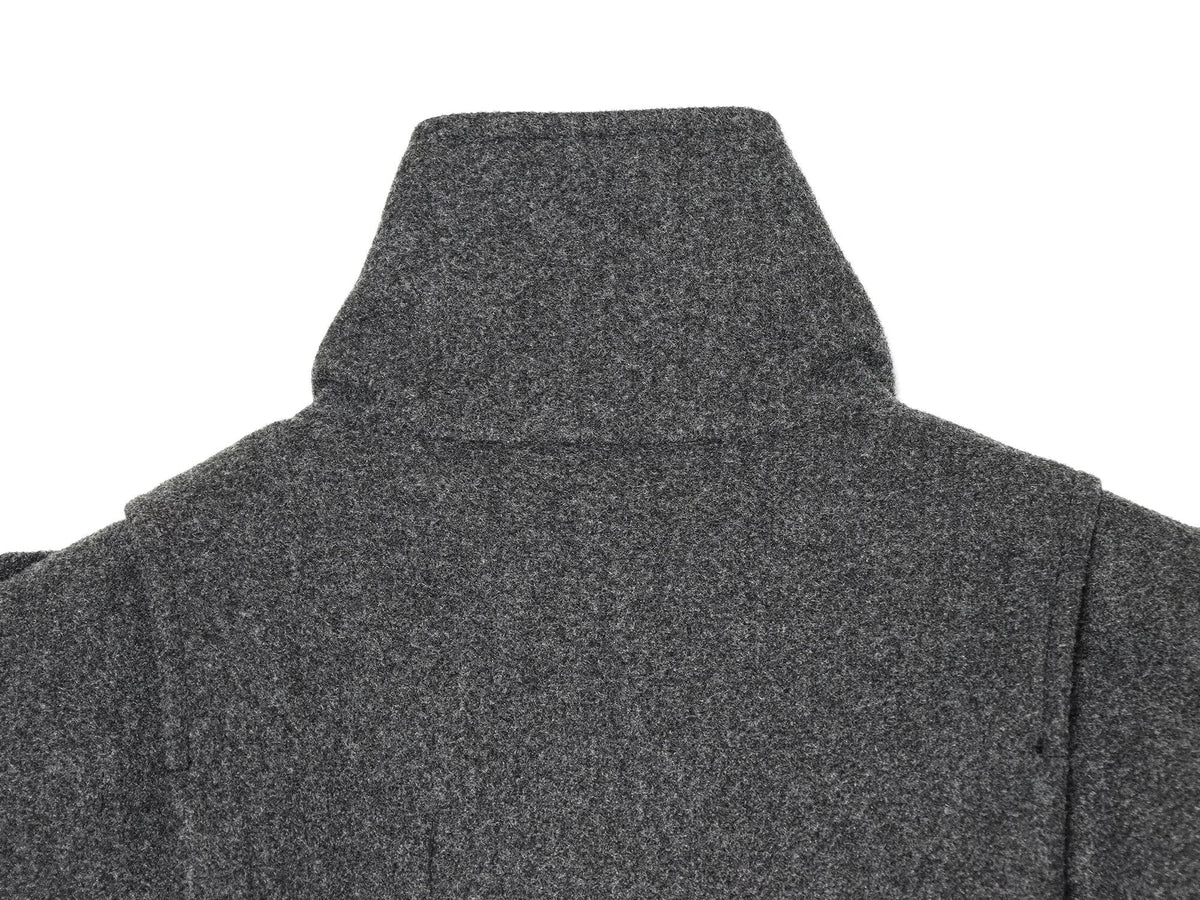Women's pleated design standing collar woolen coat