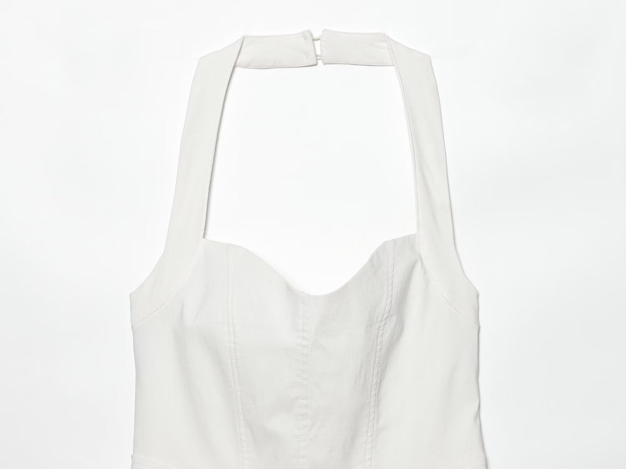 Women's sleeveless hanging neck wide hem dress