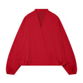 Women's loose V-neck pilot jacket Coat