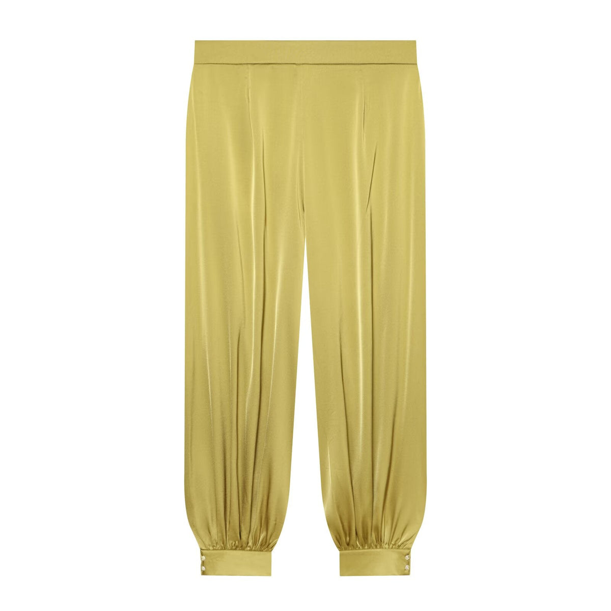 Women's casual satin textured lantern pants