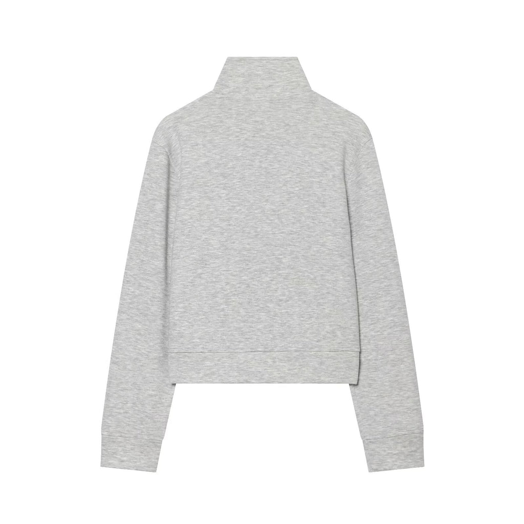 Women's short standing collar hoodie style Coat
