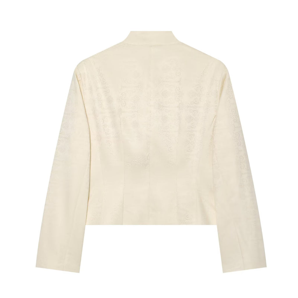 Women's button decoration slim Coat