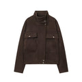 Women's Anti suede effect casual pilot jacket Coat