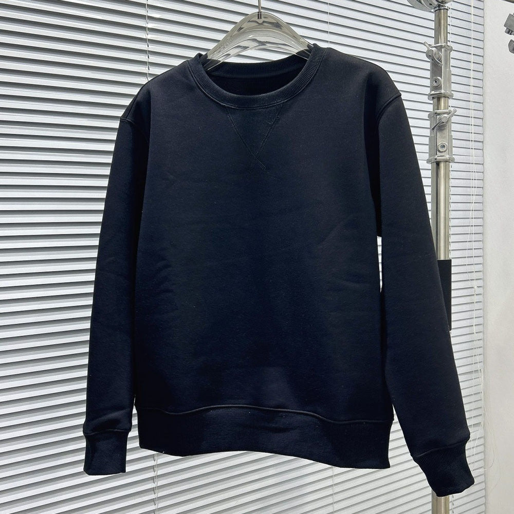 Women's new velvet round neck embroidered long-sleeved sweater