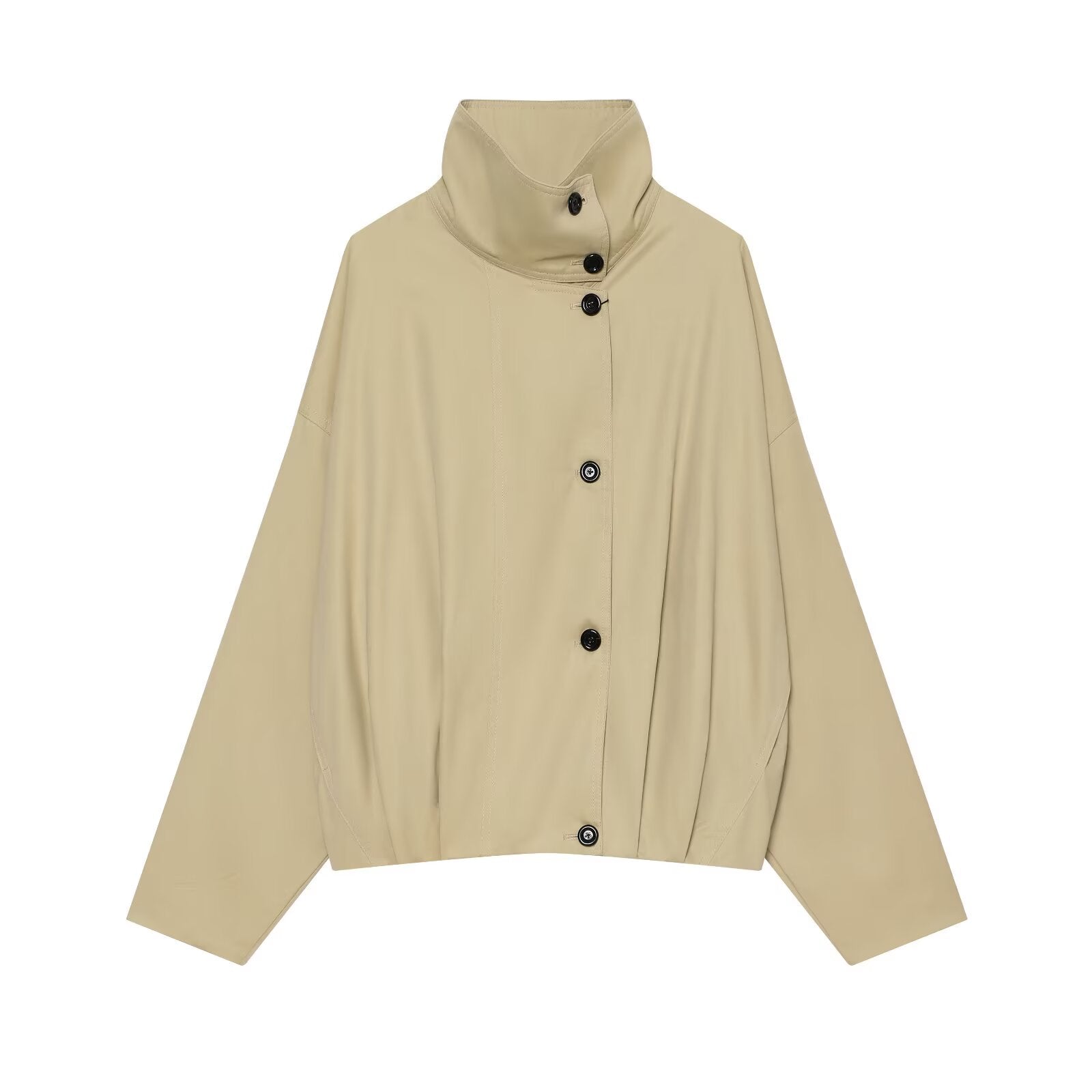 Women's loose standing collar pilot jacket Coat