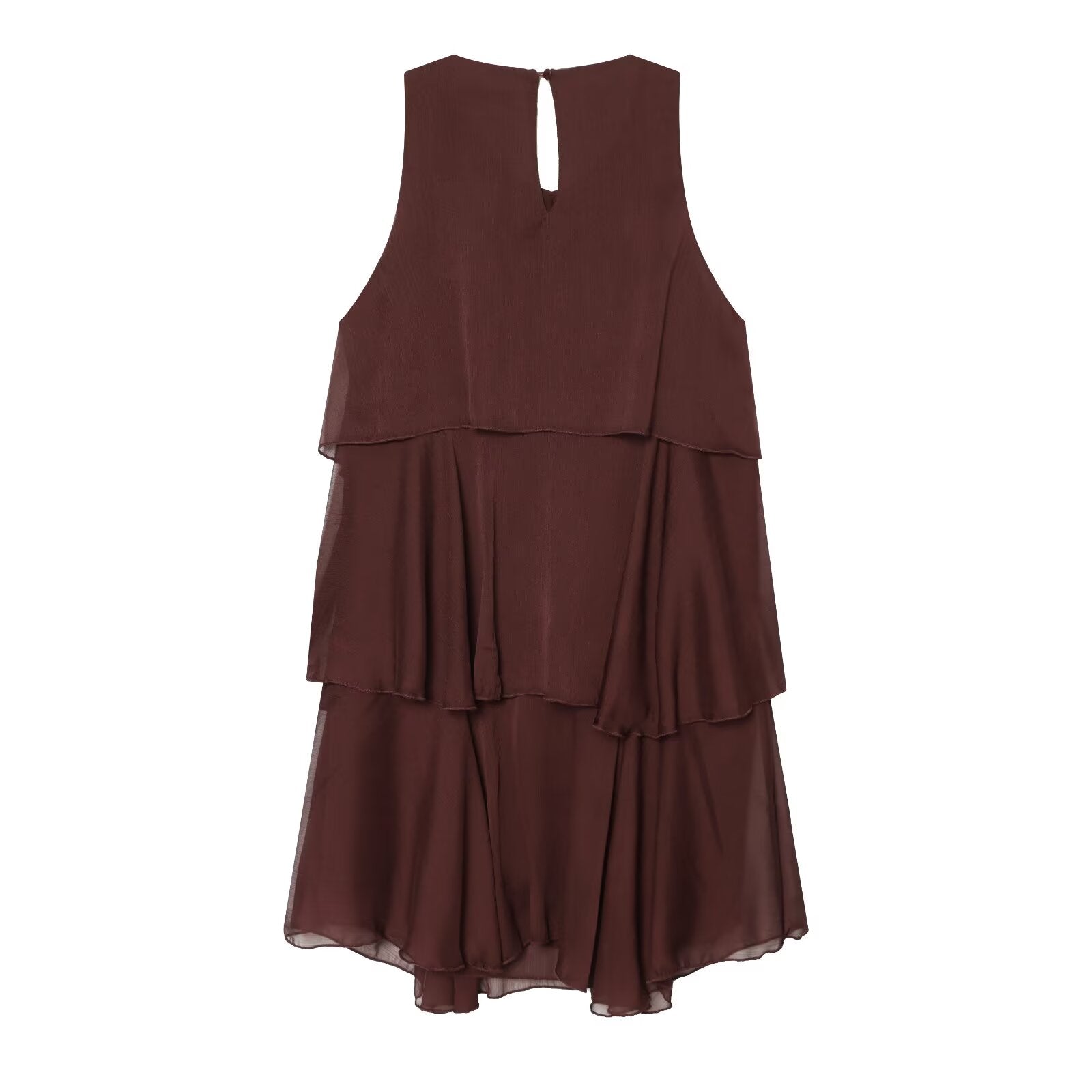 Women's sleeveless draped cake dress