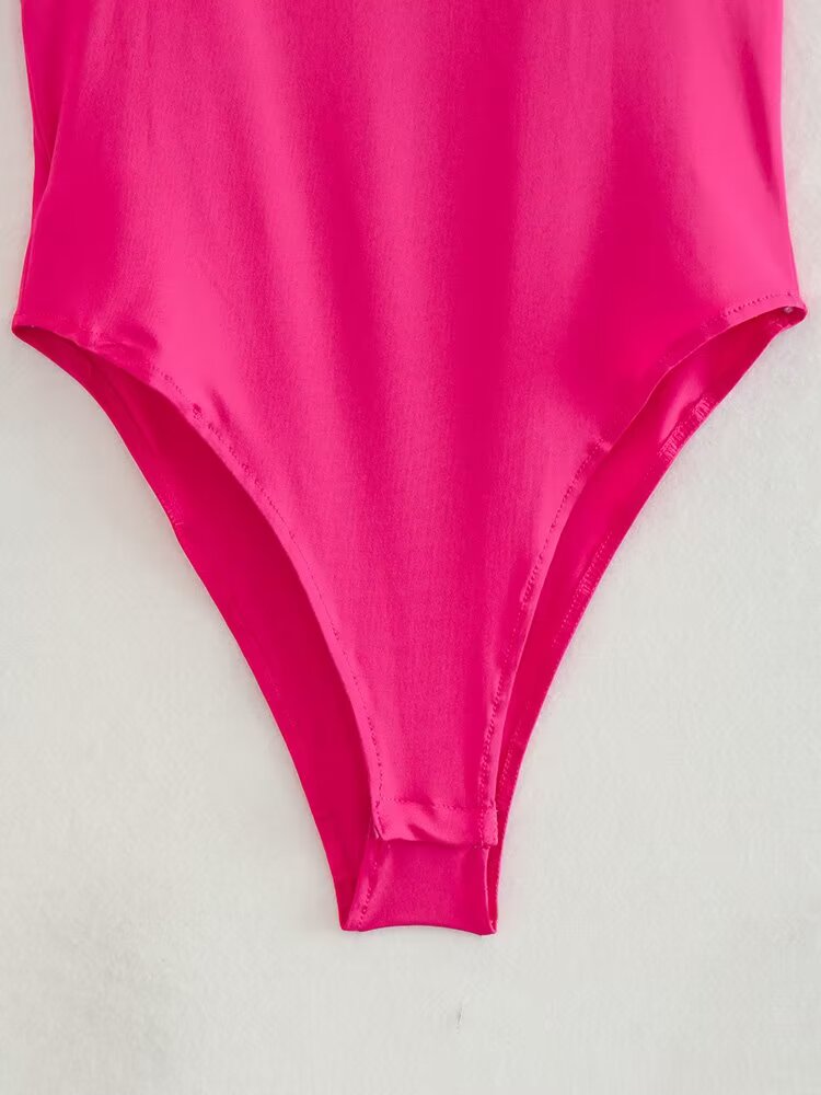 Women's tight halter neck bodysuit
