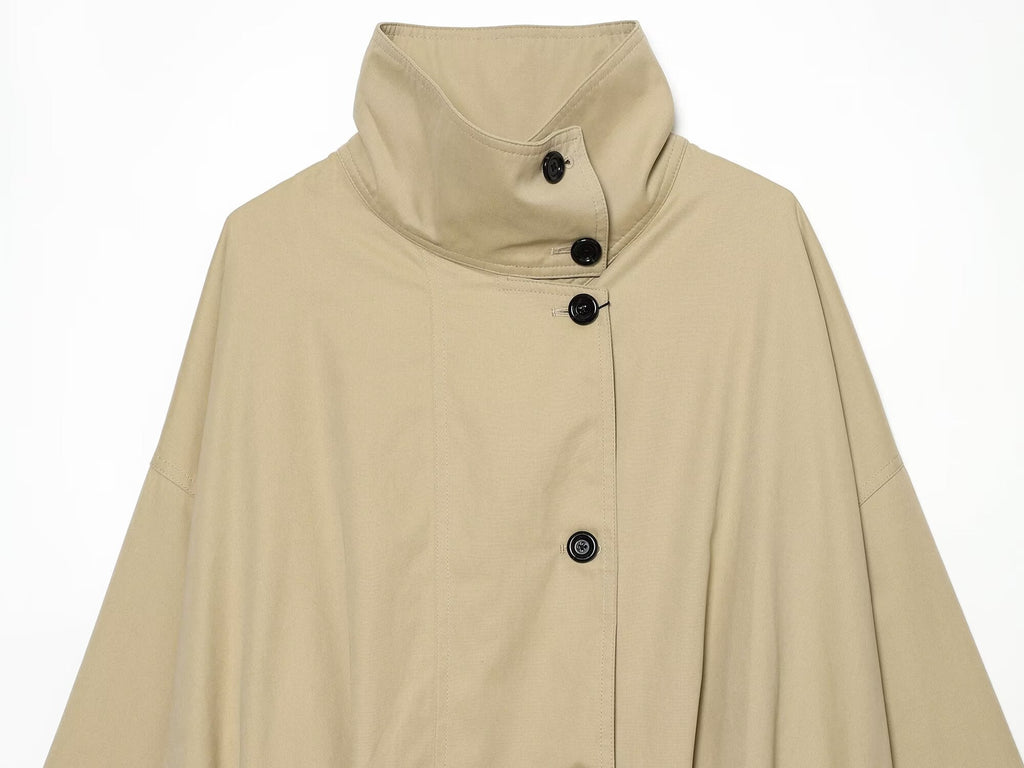 Women's loose standing collar pilot jacket Coat
