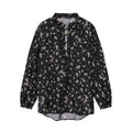 2026 Women's printed V-neck lace up shirt