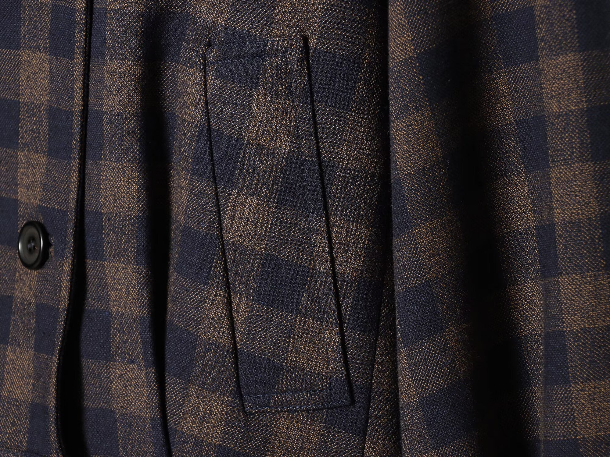 Women's casual double breasted plaid Coat