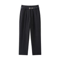 Women's With Belt casual straight high waisted pants