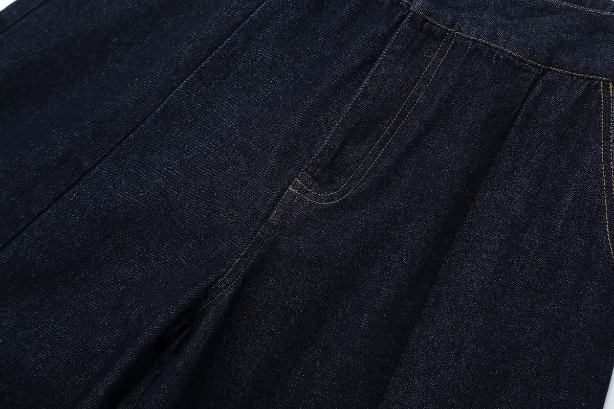 Women's stitched Balloon shaped loose jeans