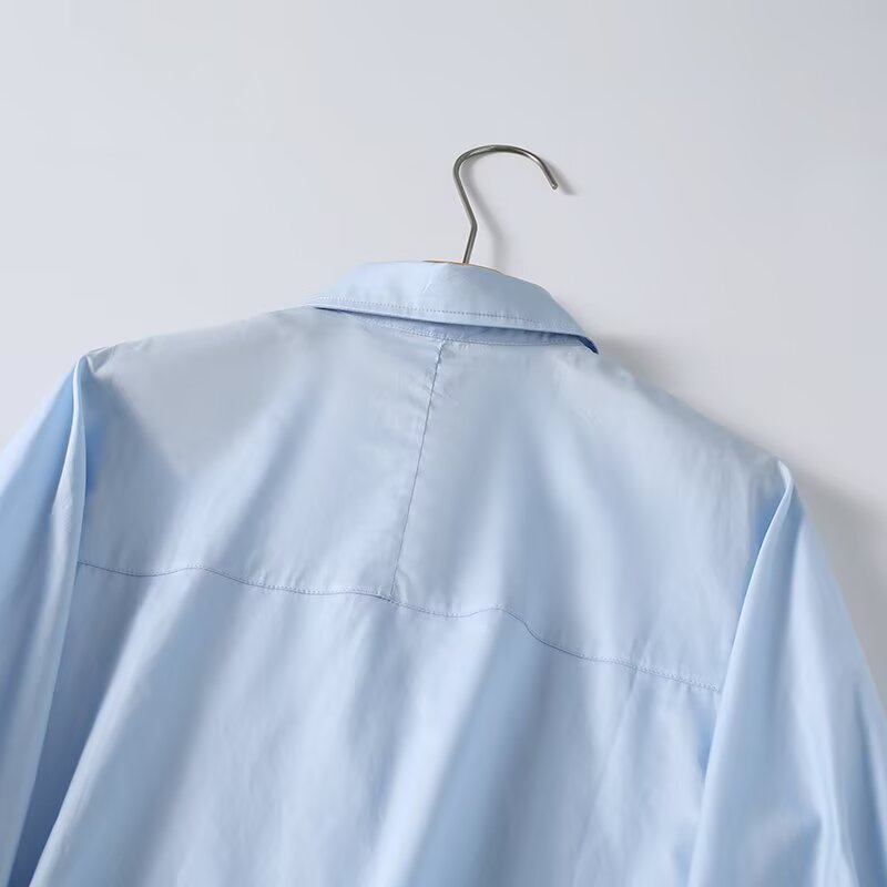 Women's comfortable loose cotton raglan shirt