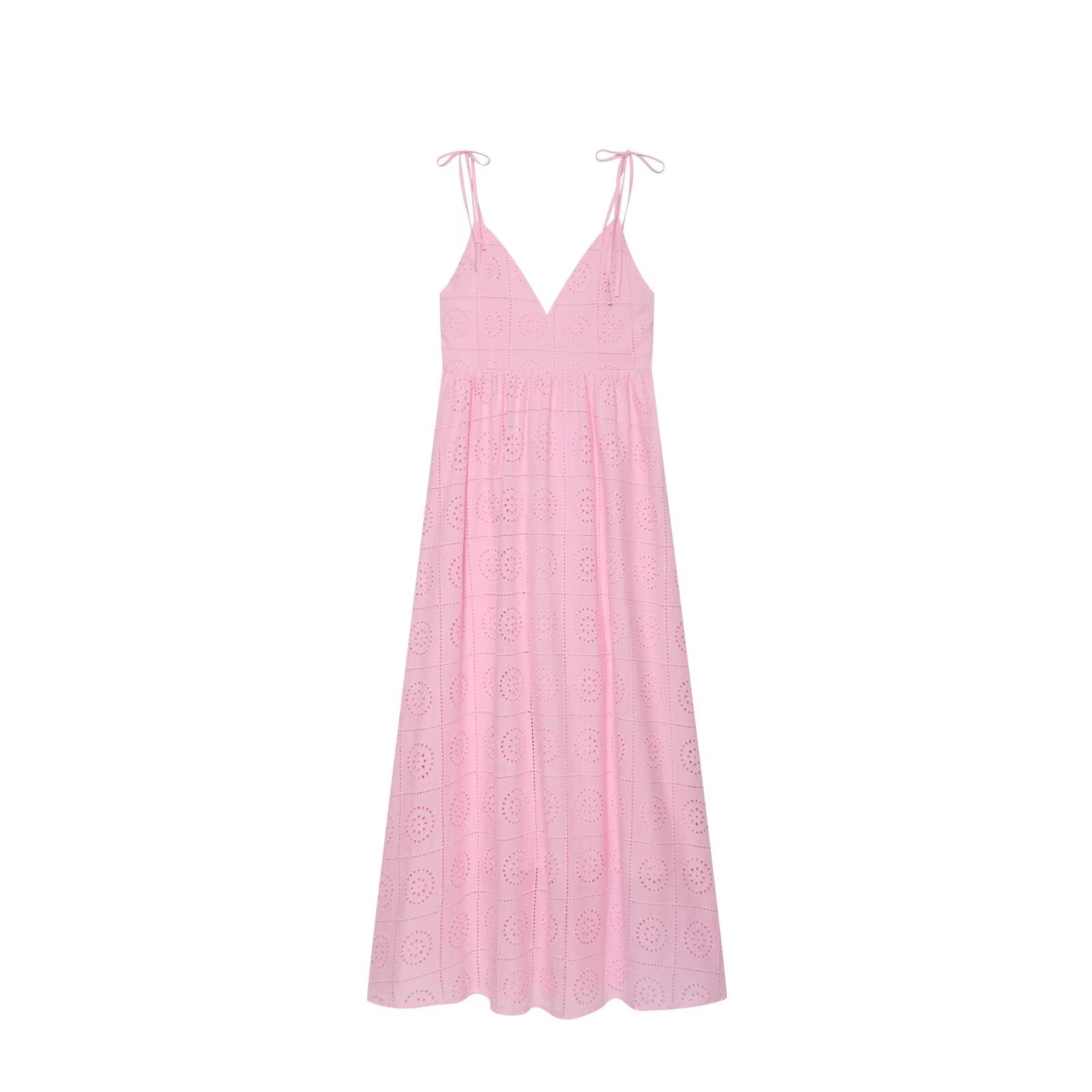 Women's hollowed out embroidered MIDI dress