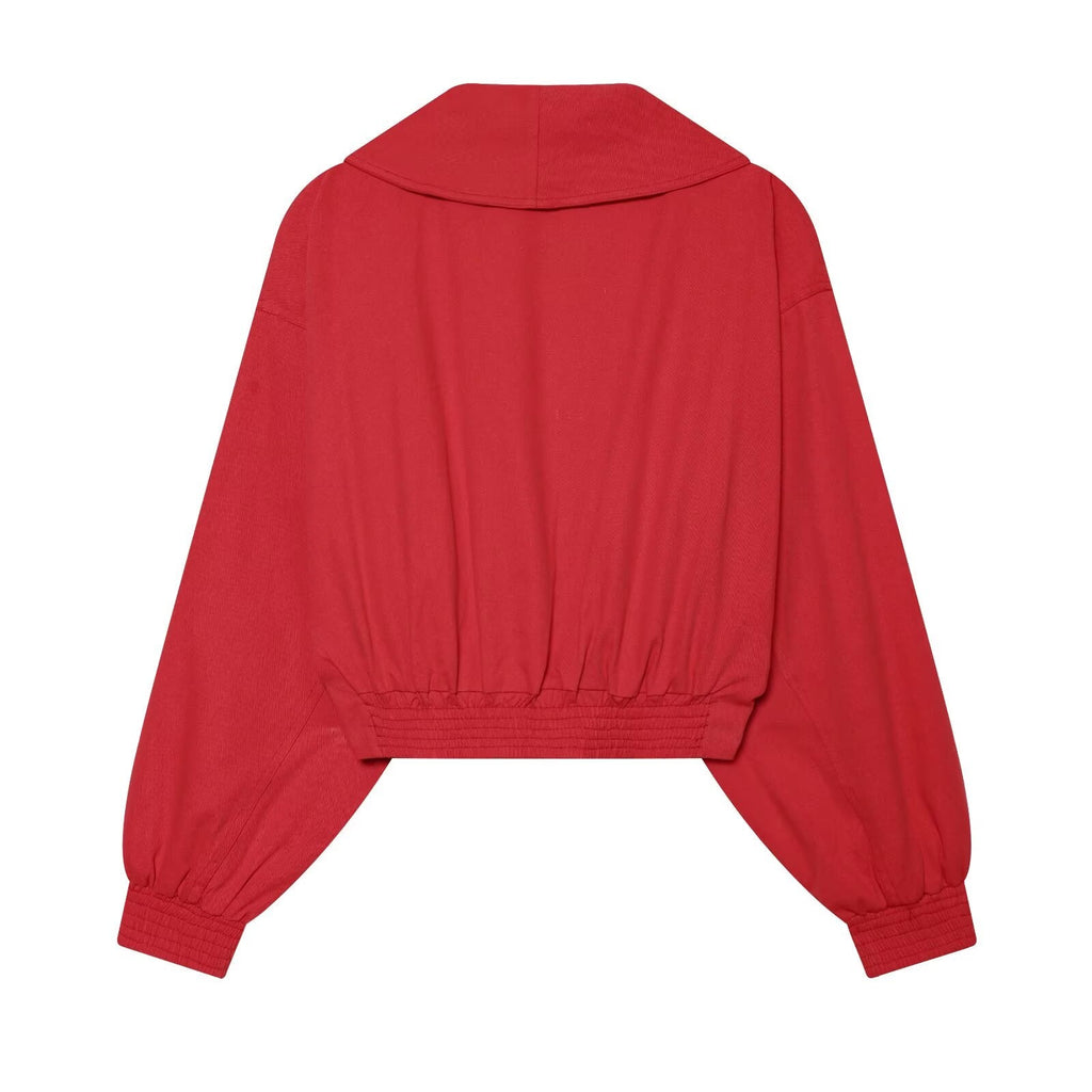 Women's buckle decorative short Coat