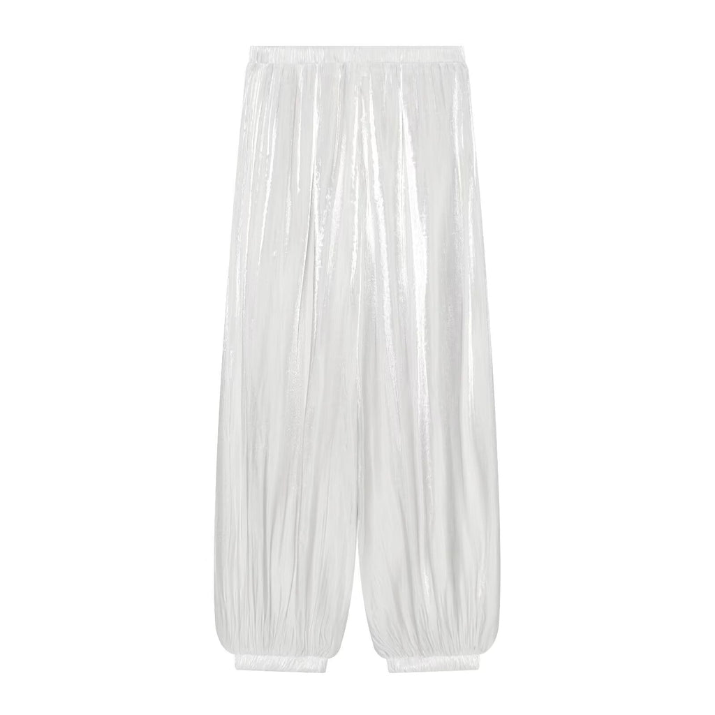 Women's comfortable pleated lantern pants
