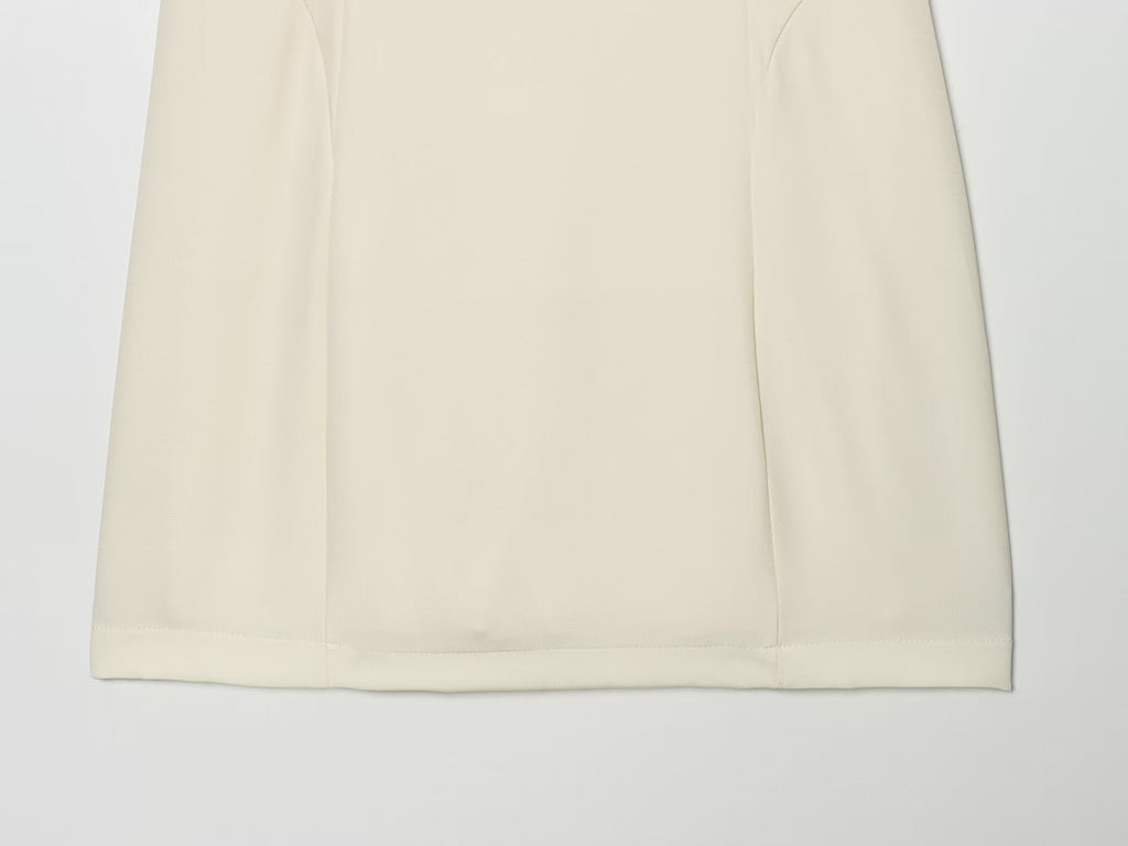 Women's contrasting color trimmed mini dress
