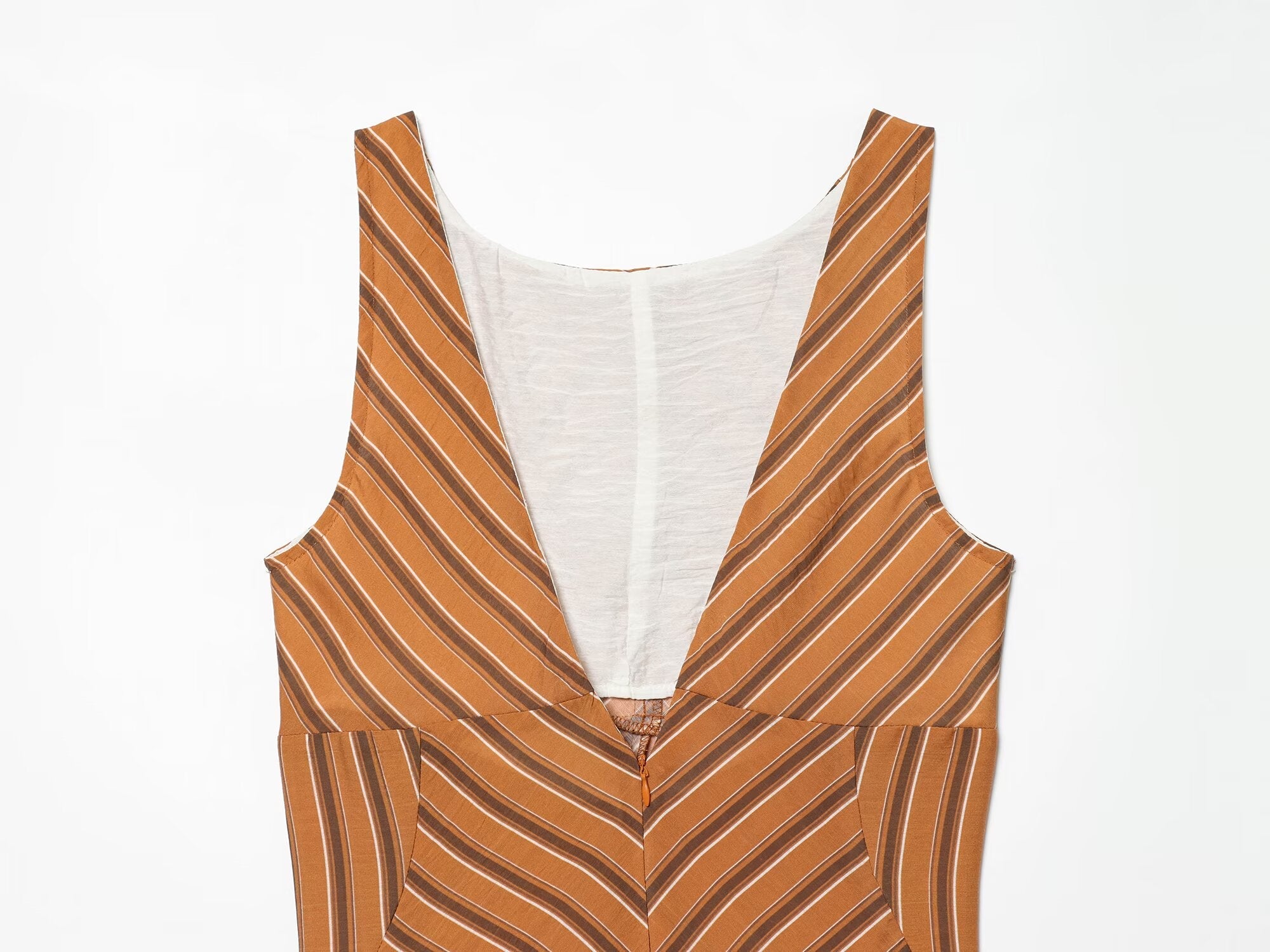 Women's sexy backless striped MIDI dress