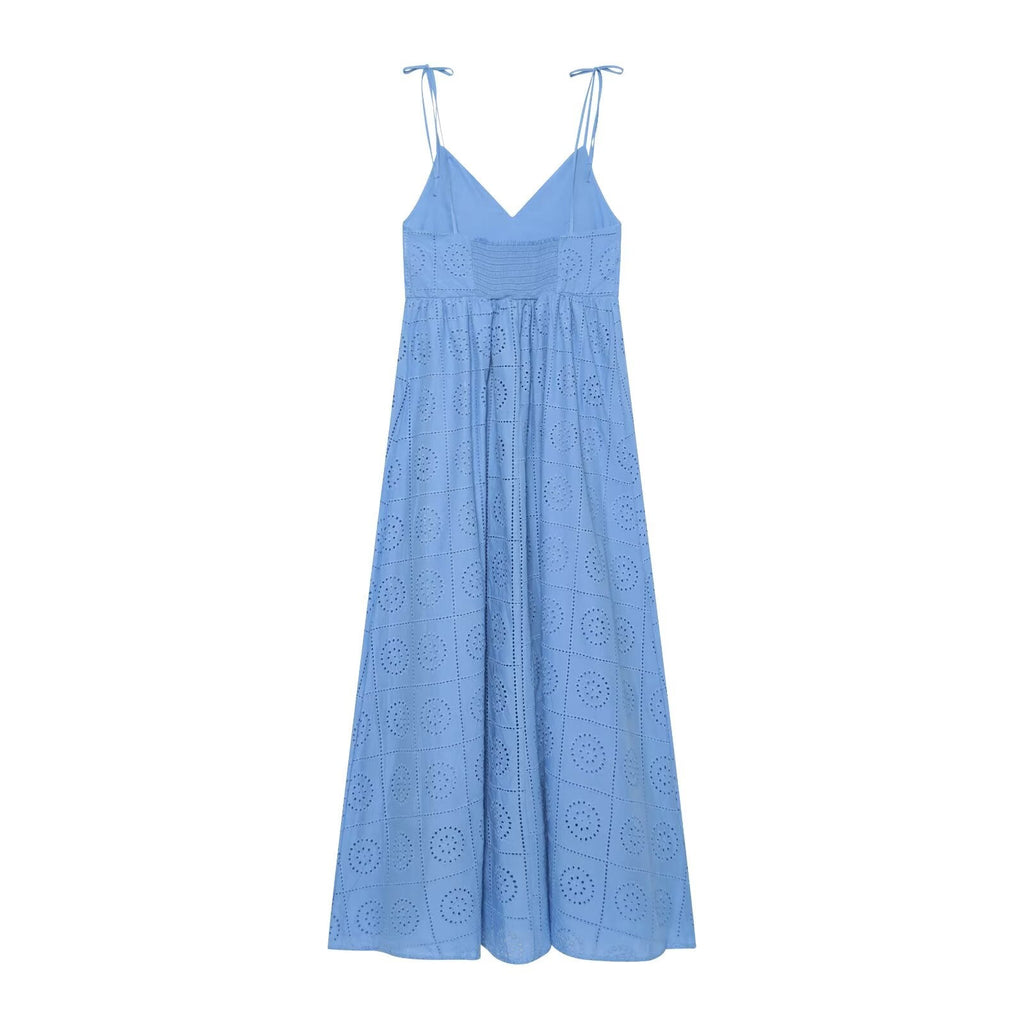 Women's hollowed out embroidered MIDI dress