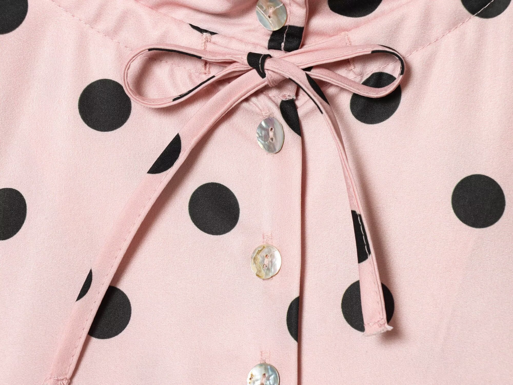 Women's bow decoration polka dot Coat