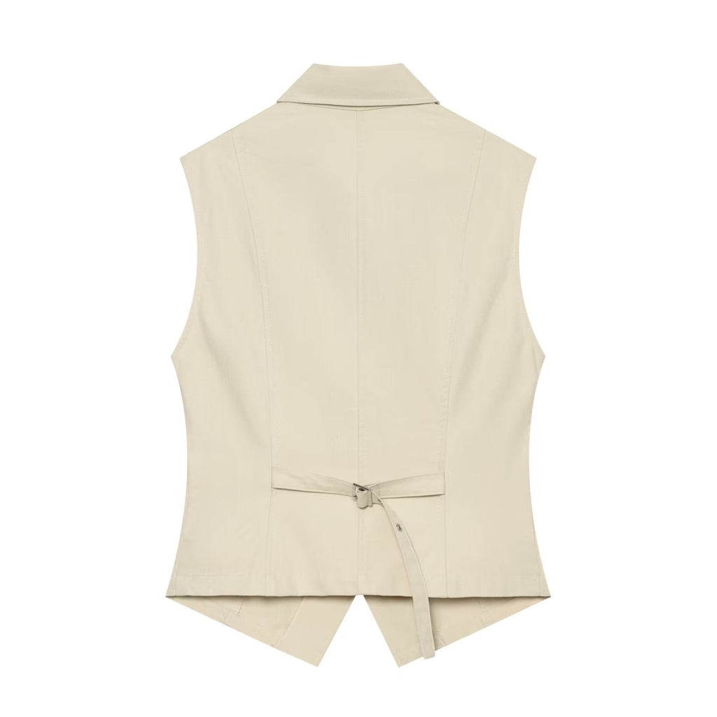 Women's open design windbreaker fabric top