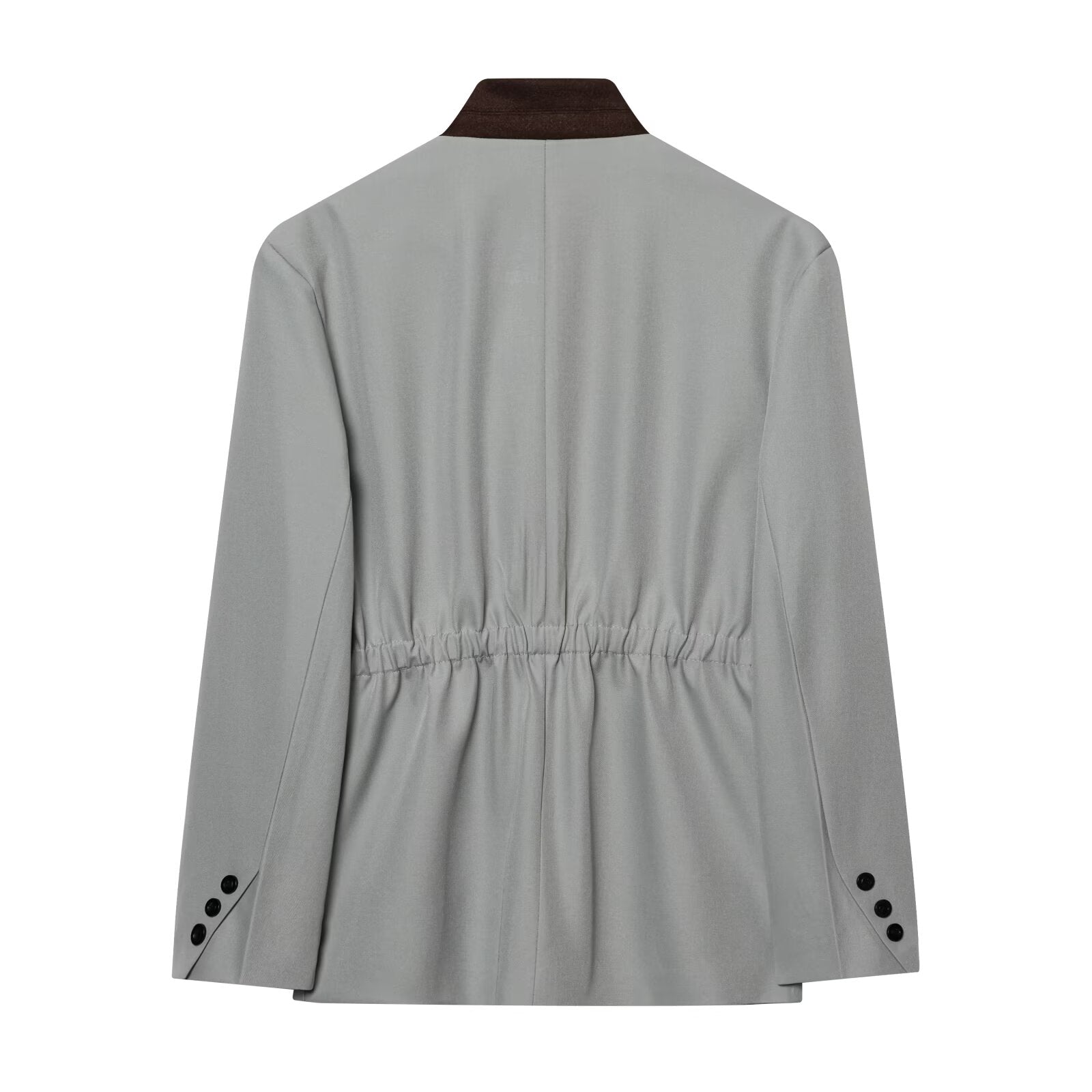 suit Women's 2 pieces long sleeved contrasting collar Blazer Coat +Pants
