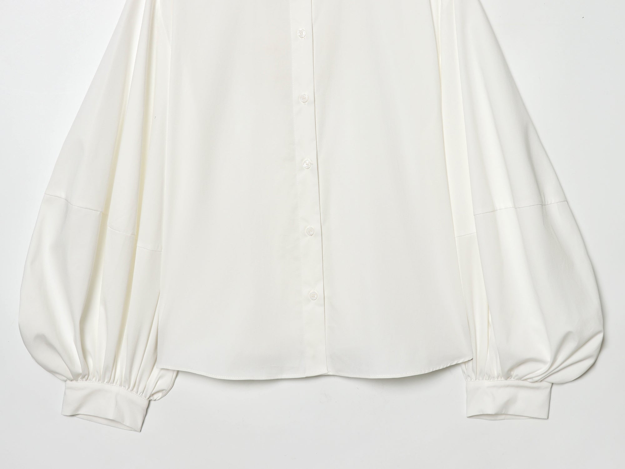 Women's loose puff sleeve poplin shirt