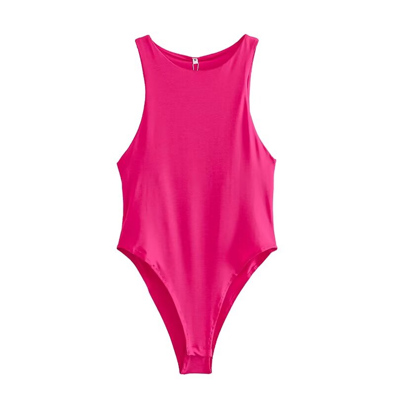 Women's tight halter neck bodysuit