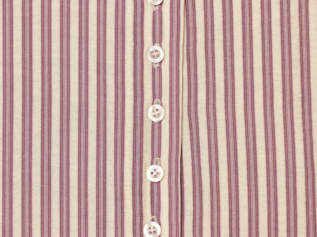 Women's loose stand collar striped shirt