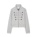 Women's short standing collar hoodie style Coat