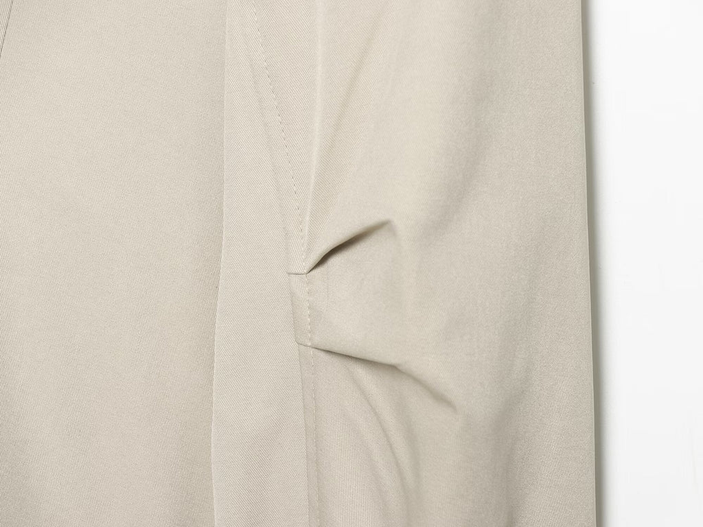 Women's pocket decoration slim stand collar jacket Coat