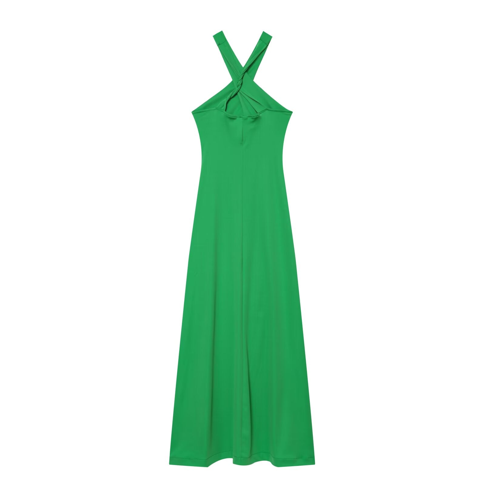 Women's sexy sleeveless draped MIDI dress