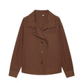 Women's Retro Buckle Long Sleeve Shirt