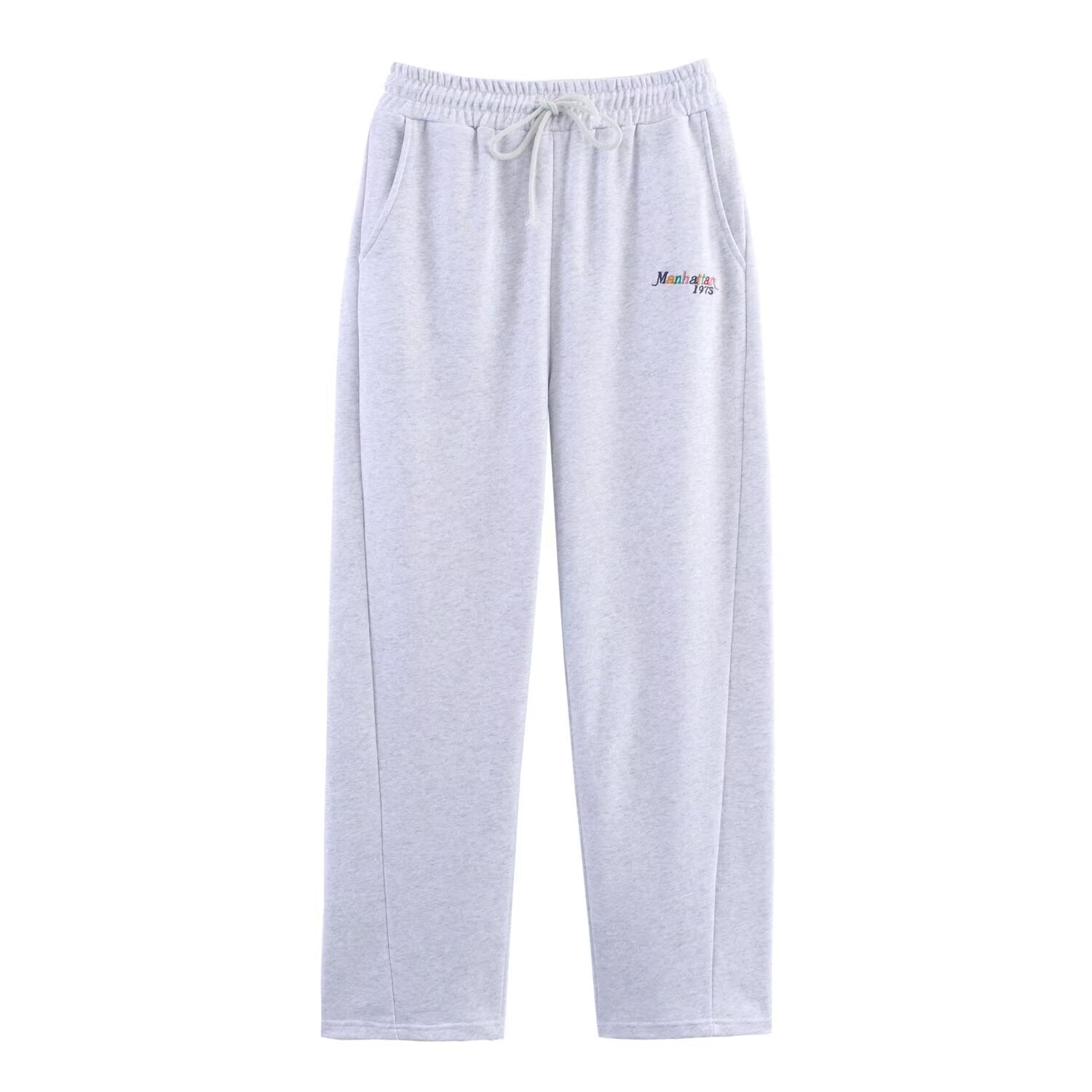 Women's new fashion loose letter embroidered O Neck Sweatshirts + Pants suit