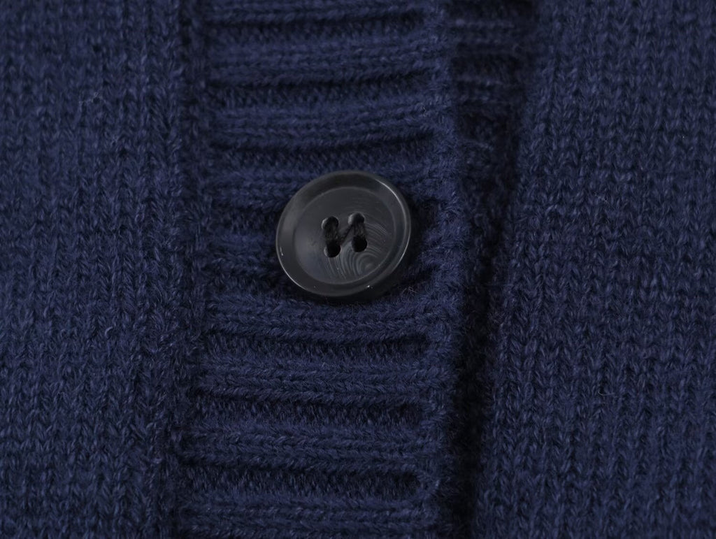 Women's O Neck short spliced knitted Coat