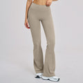 LU Women's new sanding high waist yoga pants tight wide leg flared pants