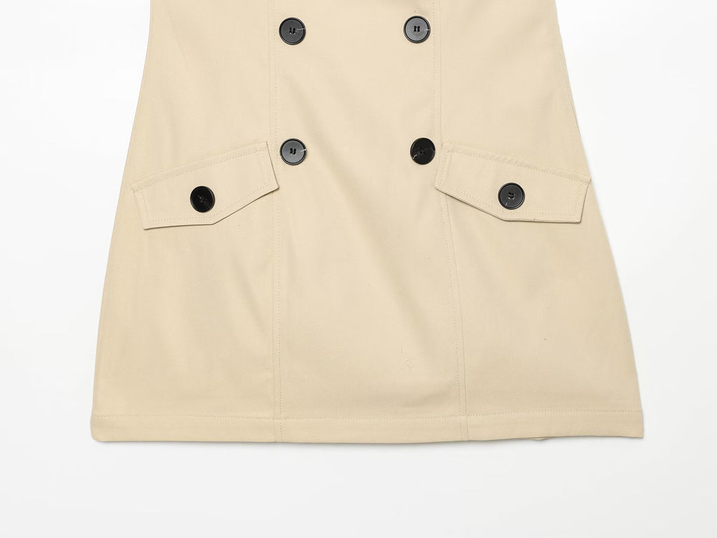 Women's opening design windbreaker style mini dress