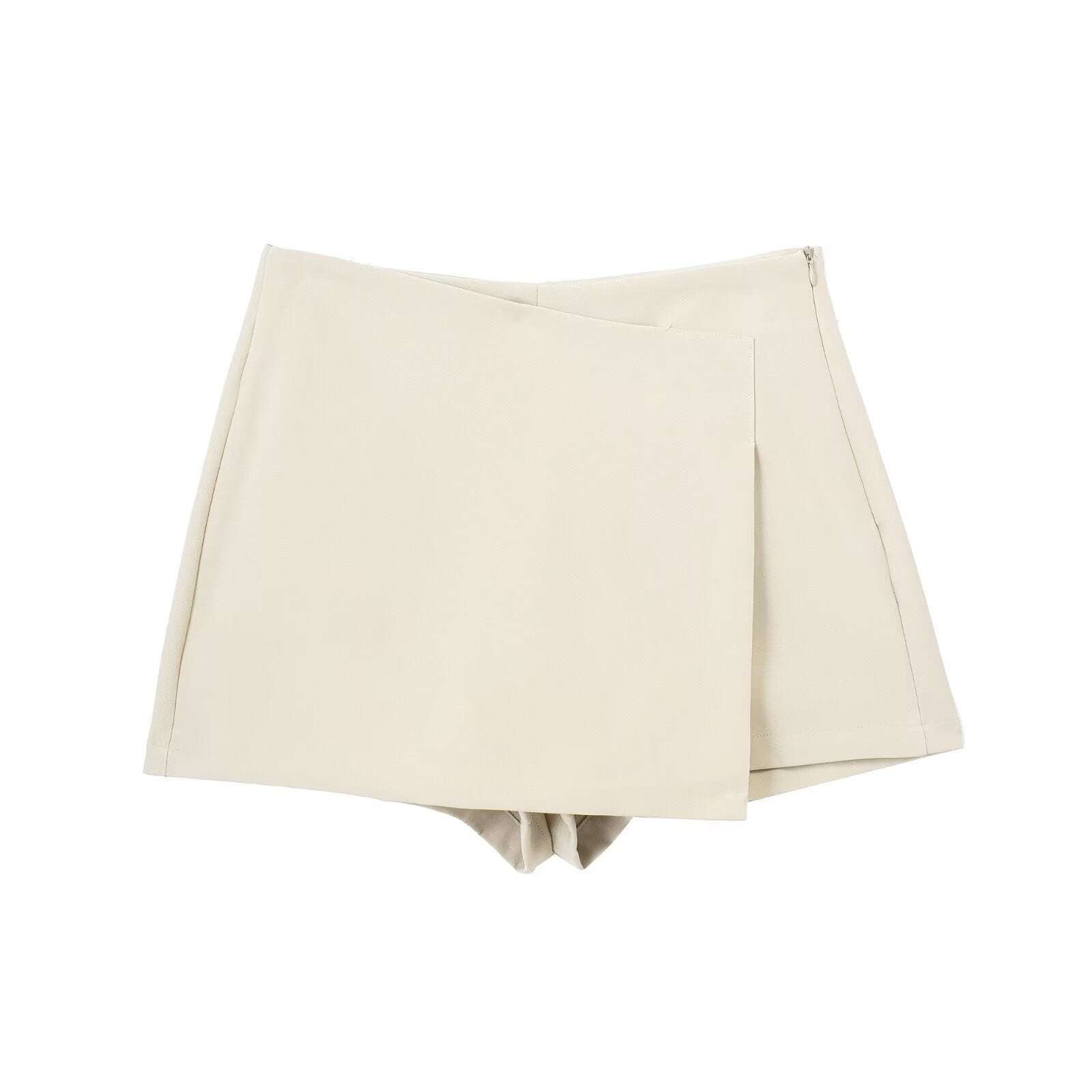 Women's multicolored casual asymmetric culottes